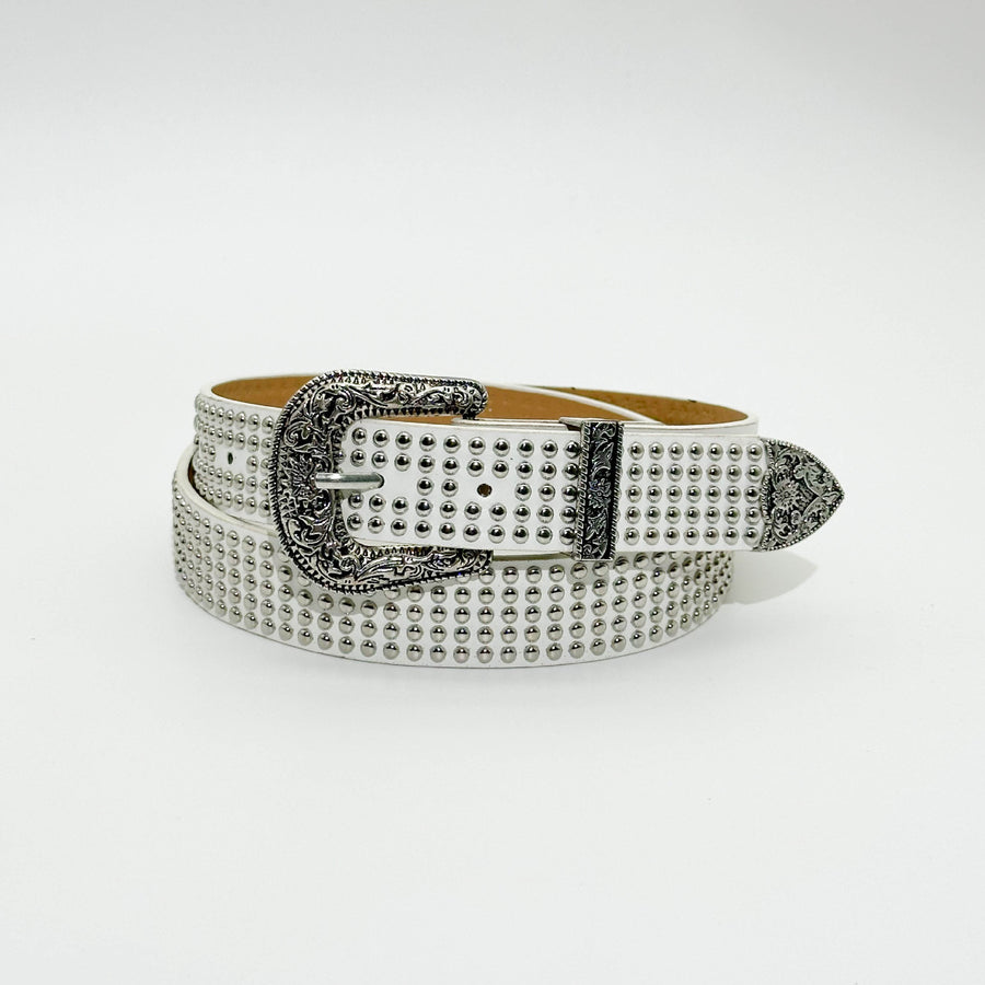 White western studded belt