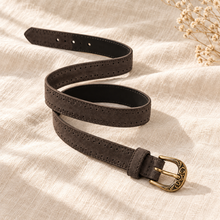 Vintage Textured Skinny Belt